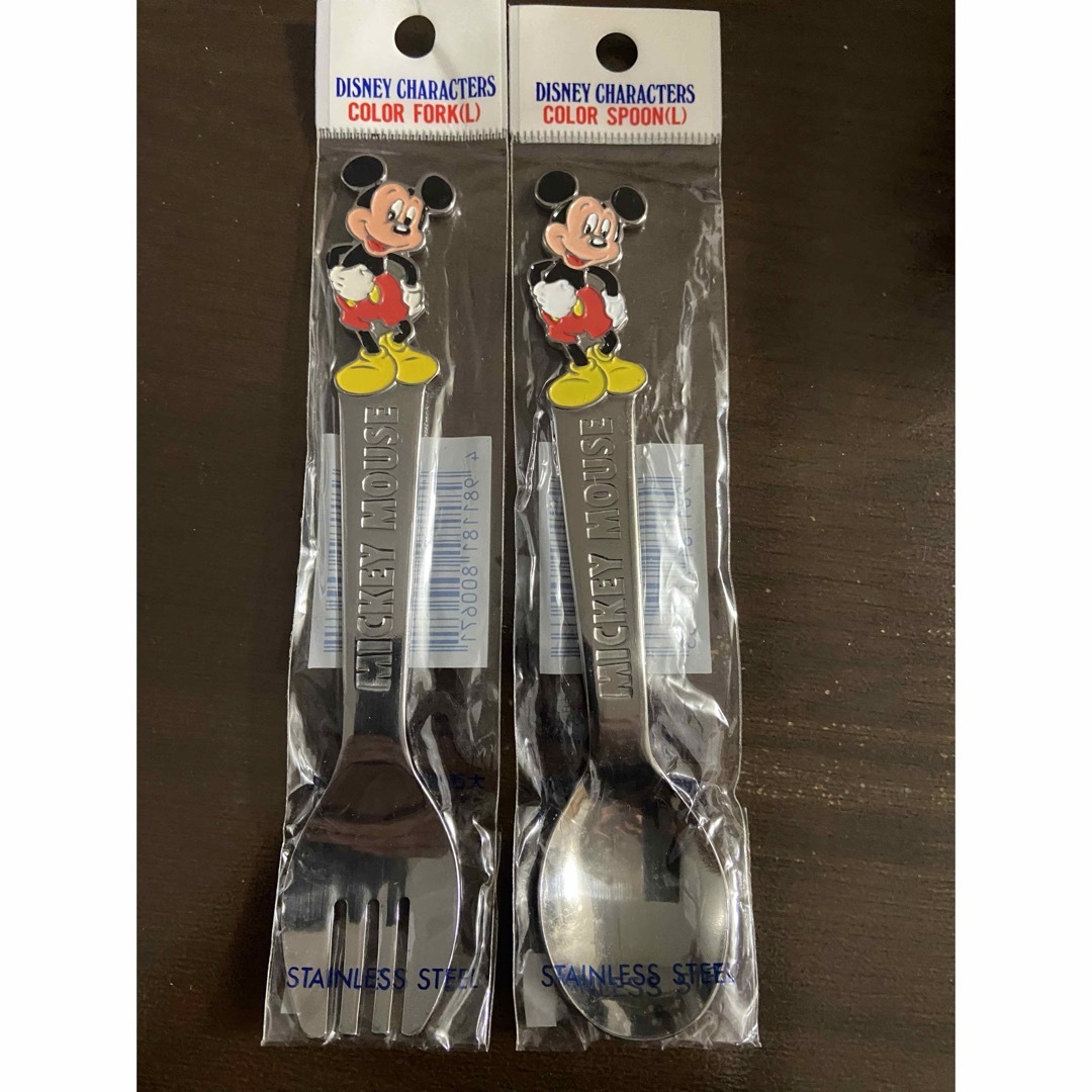 Disney(ディズニー)のミッキーマウスのスプーン、フォーク インテリア/住まい/日用品のキッチン/食器(カトラリー/箸)の商品写真