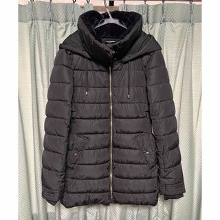 ザラ(ZARA)のZARA ザラ ロングダウンコート ブラック(ダウンコート)