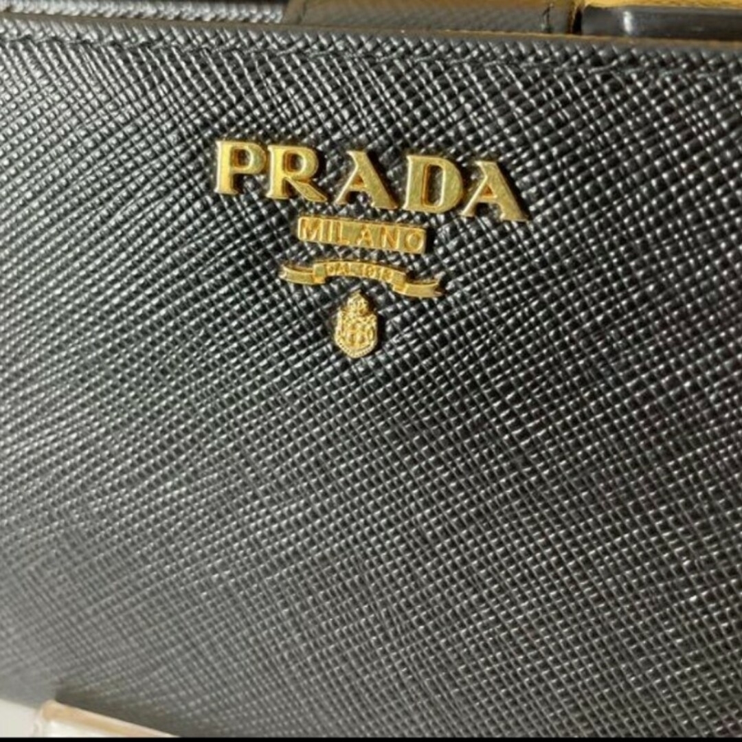 PRADA(プラダ)のPRADA 二つ折り財布 サフィアーノメタル バイカラー レディースのファッション小物(財布)の商品写真