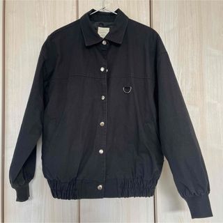 ダブルクローゼット(w closet)のW.CLOSET ブルゾン 黒 FREE 美品(ブルゾン)