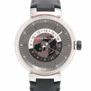 ルイヴィトン(LOUIS VUITTON)のヴィトン タンブールGMT SS×革   メンズ 腕時計(腕時計(アナログ))
