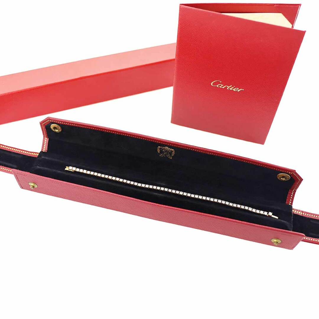 Cartier(カルティエ)のCartier カルティエ ダイヤモンド エッセンシャル ライン ブレスレット 750 K18 PG ピンクゴールド 17cm【送料無料】テニスブレス【中古】22370601 レディースのアクセサリー(ブレスレット/バングル)の商品写真