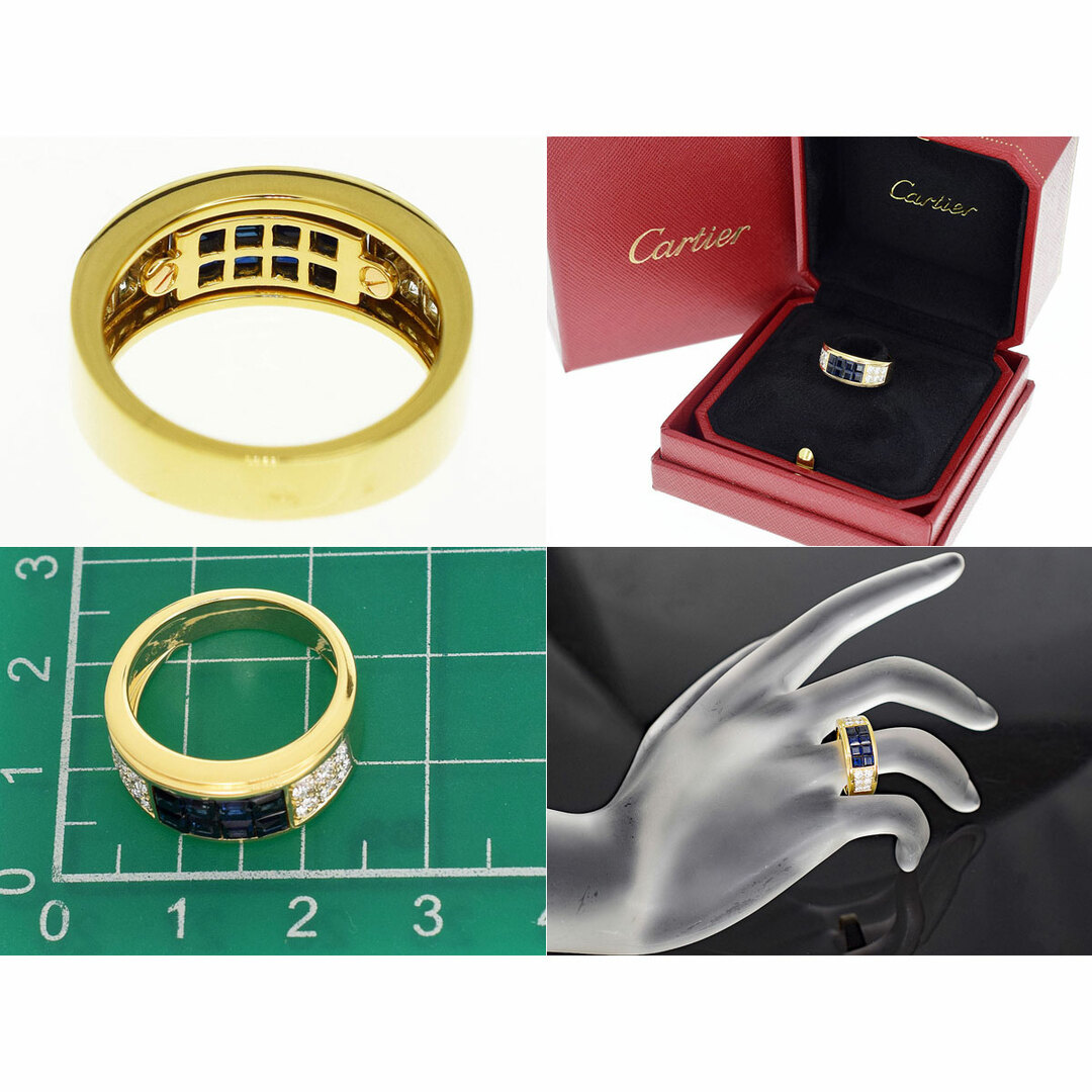 Cartier(カルティエ)のCartier カルティエ ディアボロ インビジブルセッティング ブルーサファイア ダイヤ リング 750 K18 YG イエローゴールド 日本サイズ約13号 ♯53【送料無料】【代引き手数料無料】ミステリー   指輪【中古】30560709 レディースのアクセサリー(リング(指輪))の商品写真