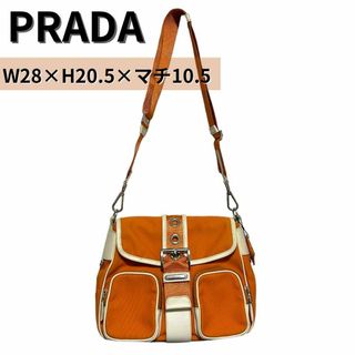 プラダ(PRADA)のPRADA プラダ　バッグ　ショルダー　ハンドバッグ　レザー　帆布　ポシェット(ショルダーバッグ)