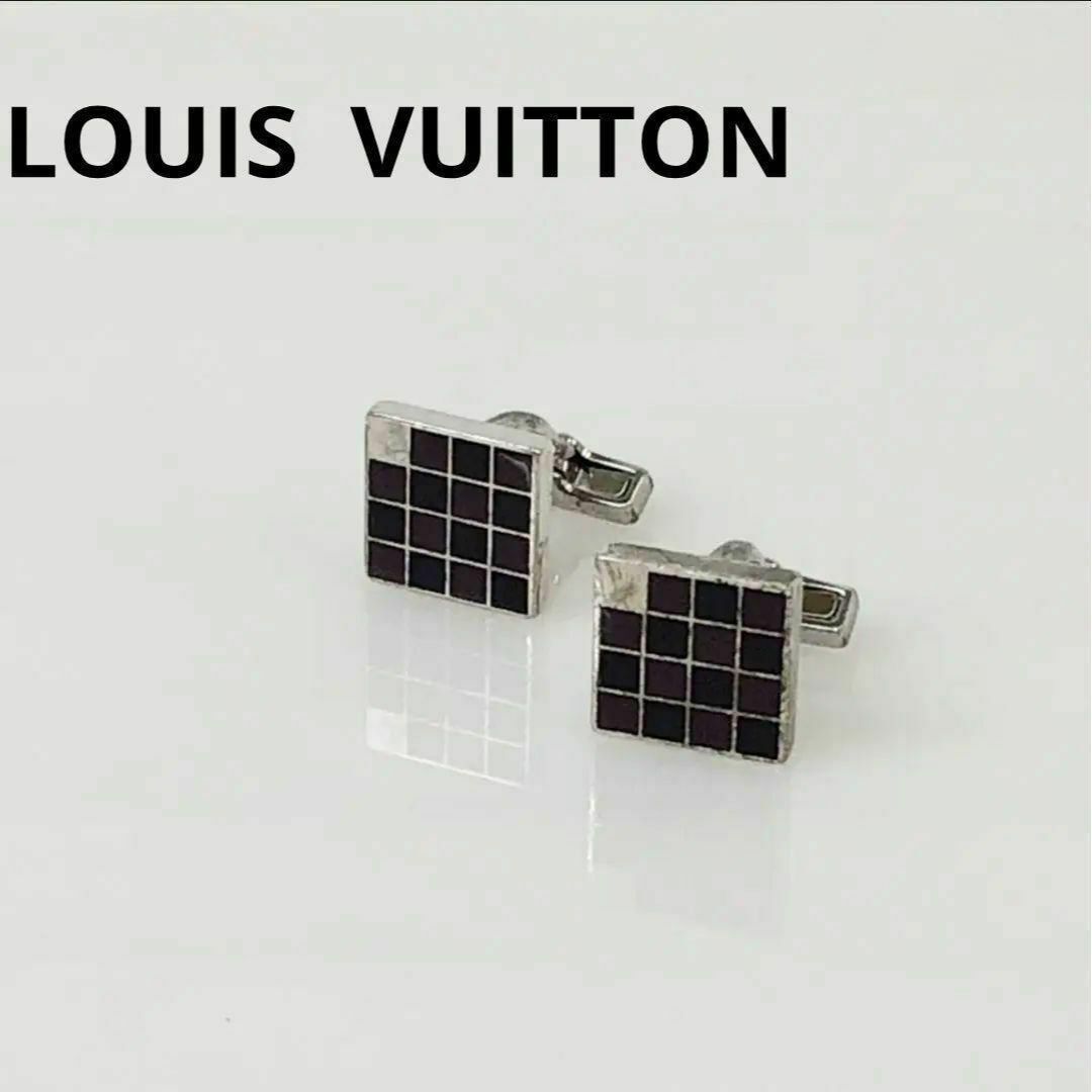 LOUIS VUITTON(ルイヴィトン)のルイヴィトン カフス　ダミエ柄　シルバー メンズのファッション小物(カフリンクス)の商品写真