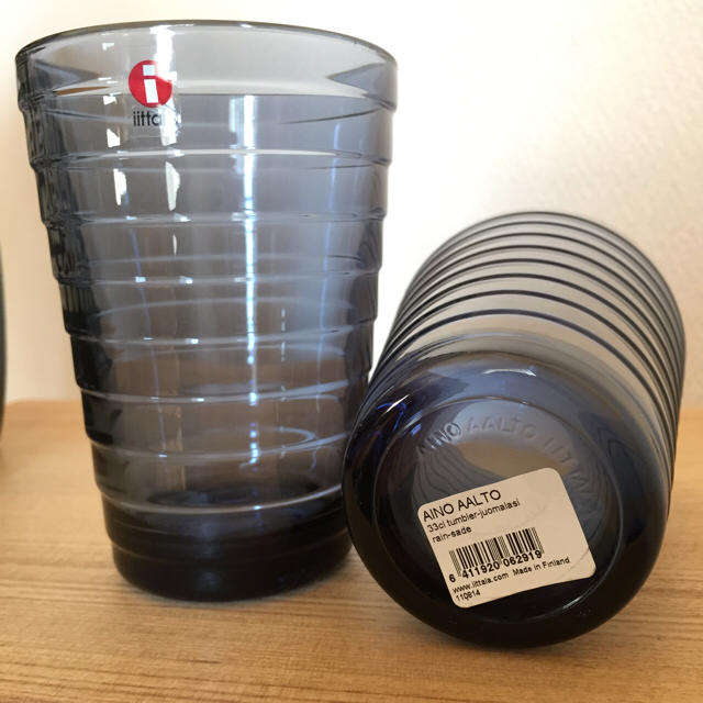 ARABIA(アラビア)のiittala イッタラ アイノアアルト ハイボール330ml ペア レイン インテリア/住まい/日用品のキッチン/食器(グラス/カップ)の商品写真