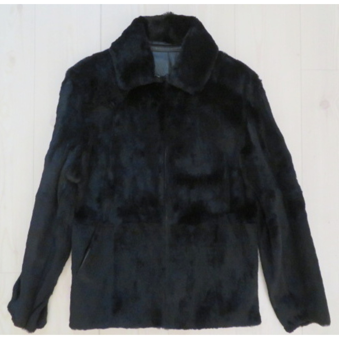 Gianfranco FERRE(ジャンフランコフェレ)のK01 GIANFRANCO FERRE ジャンフランコフェレ シェアードミンク/レザー コート 46 ブラック メンズのジャケット/アウター(その他)の商品写真