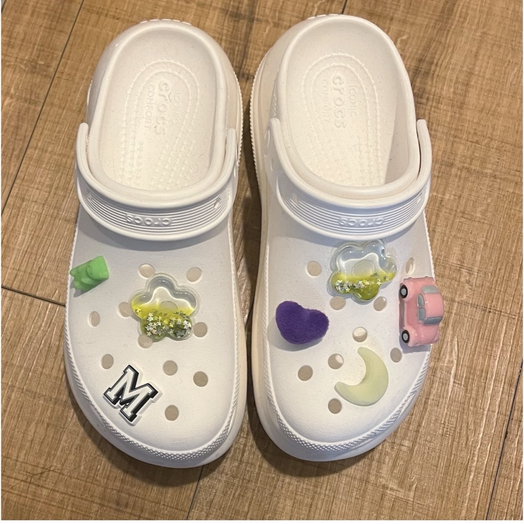 y2kCrocs クロックス　厚底サンダル　チャーム付き　新品未使用