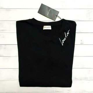 サンローラン(Saint Laurent)の【新品】Saint Laurent コットン ロゴ Tシャツ ブラック XS(Tシャツ(半袖/袖なし))