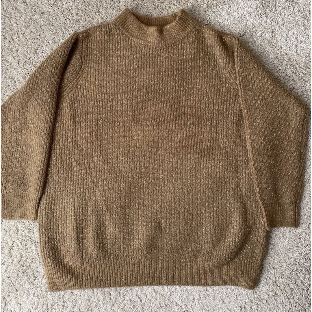 LEPSIM(レプシィム)のLEPSIM  レプシム　セーター　長袖　フリーサイズ　ゴールド　茶色 レディースのトップス(ニット/セーター)の商品写真