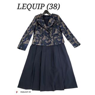 レキップ(L'EQUIPE)の美品 LEQUIP レキップ ノーカラーカモフラージュジャケット(ノーカラージャケット)