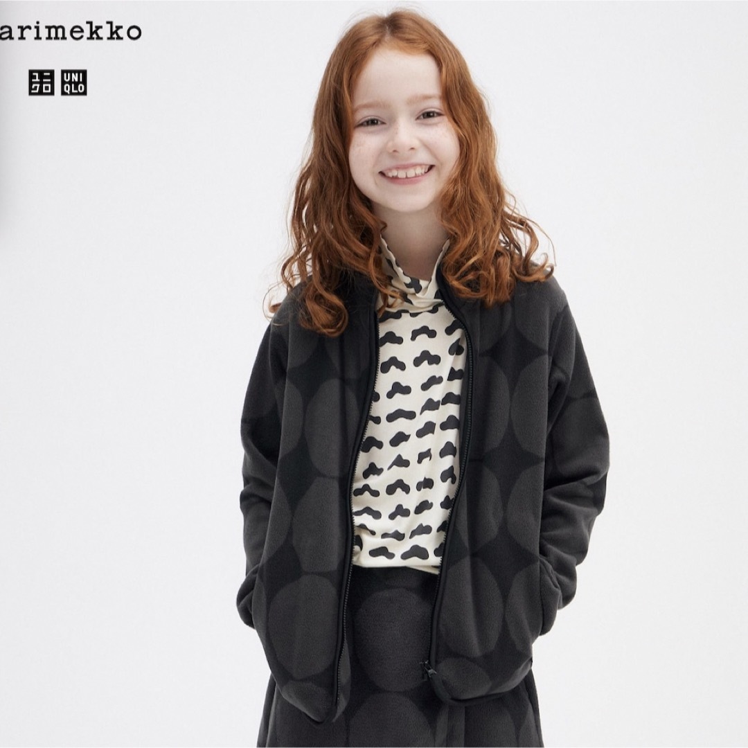 UNIQLO(ユニクロ)のUNIQLO✖️マリメッコ　フリースジャケット キッズ/ベビー/マタニティのキッズ服女の子用(90cm~)(ジャケット/上着)の商品写真