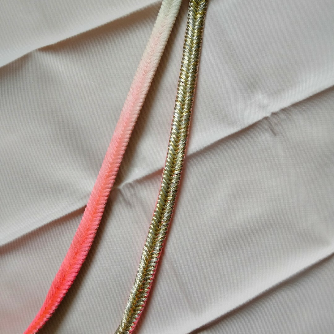 帯締め 帯紐 着物 和装 小物 ピンク 白 レディースの水着/浴衣(帯)の商品写真