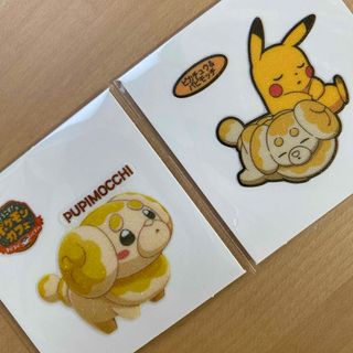 ポケモン(ポケモン)のポケモンパンシール　ポケモンカフェ・パピモッチ☆197弾ピカチュウ&パピモッチ(キャラクターグッズ)