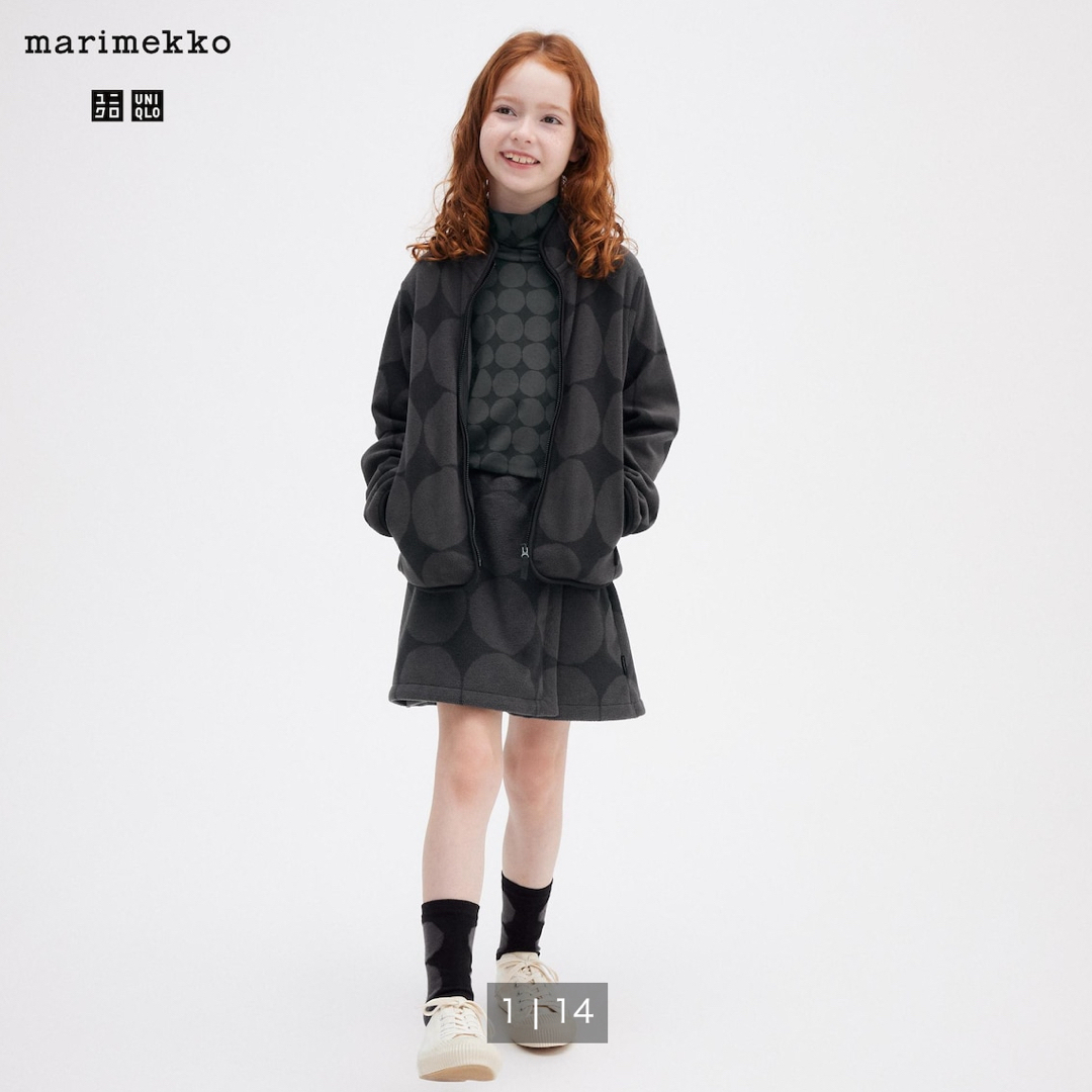 UNIQLO - UNIQLO✖️マリメッコ フリースミニスコートの通販 by UNIQLO - UNIQLO✖️マリメッコ フリースミニスコートの通販 by