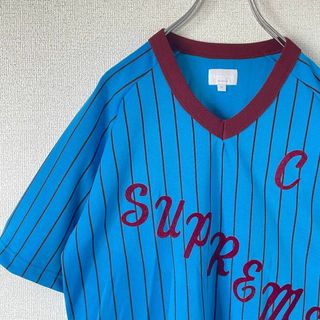 Supreme - 【リンガーT、ベースボールシャツ】supremeストライプビッグ