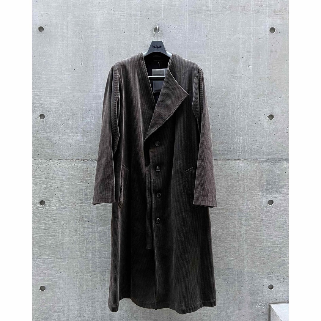 Yohji Yamamoto POUR HOMME(ヨウジヤマモトプールオム)の【ヨウジヤマモト プールオム】左前二重ドレス ロングコート メンズのジャケット/アウター(チェスターコート)の商品写真