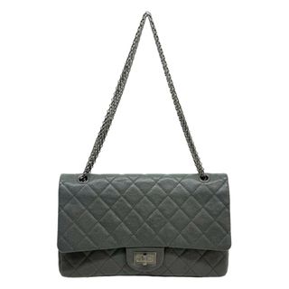 シャネル(CHANEL)のシャネル 2.55金具 マトラッセ キャビアスキン バッグ ショルダーバッグ グレー(ショルダーバッグ)