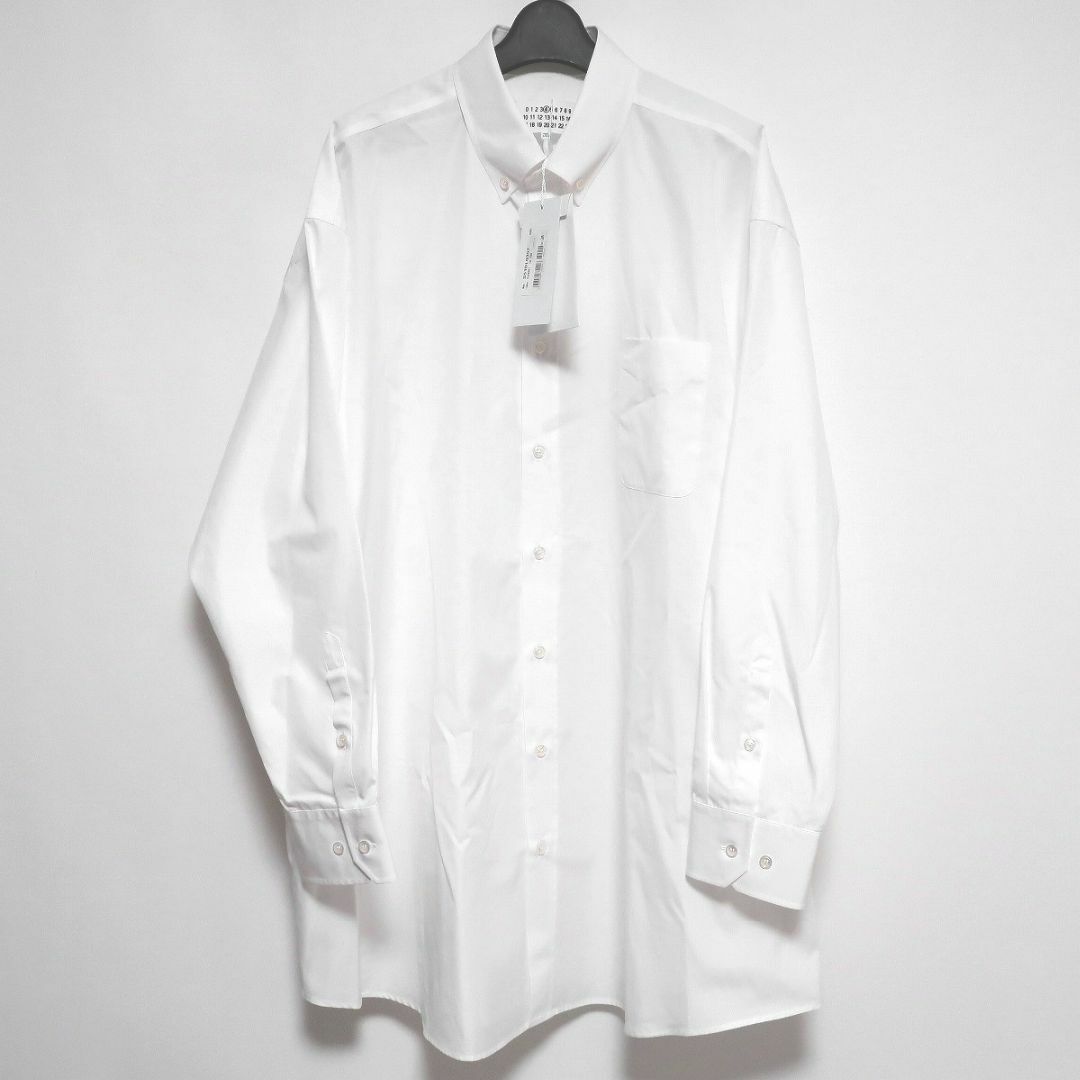 36 新品 メゾンマルジェラ コットン オーバーサイズ シャツ ワンピース 白