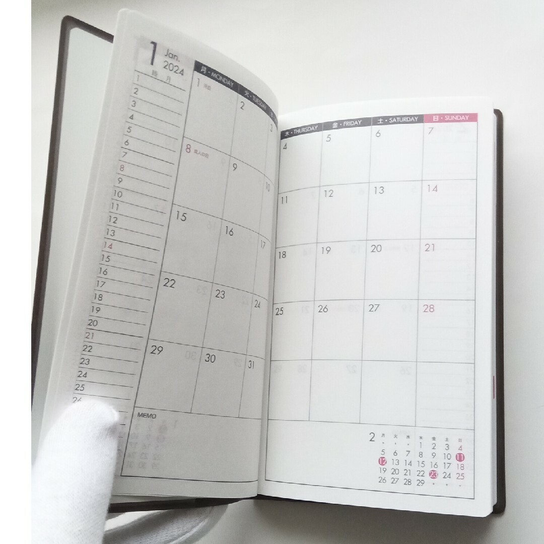 ビジネス手帳 2024年 追跡可能 匿名配送 インテリア/住まい/日用品の文房具(カレンダー/スケジュール)の商品写真