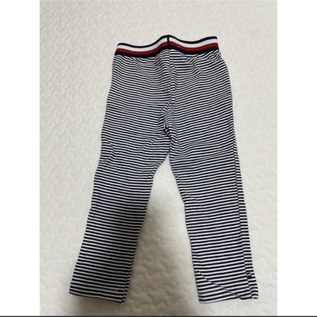 TOMMY HILFIGER(トミーヒルフィガー)の【即購入OK】【2回使用】ベビーストライプレギンス 子供パンツ ベビーパンツ キッズ/ベビー/マタニティのベビー服(~85cm)(パンツ)の商品写真