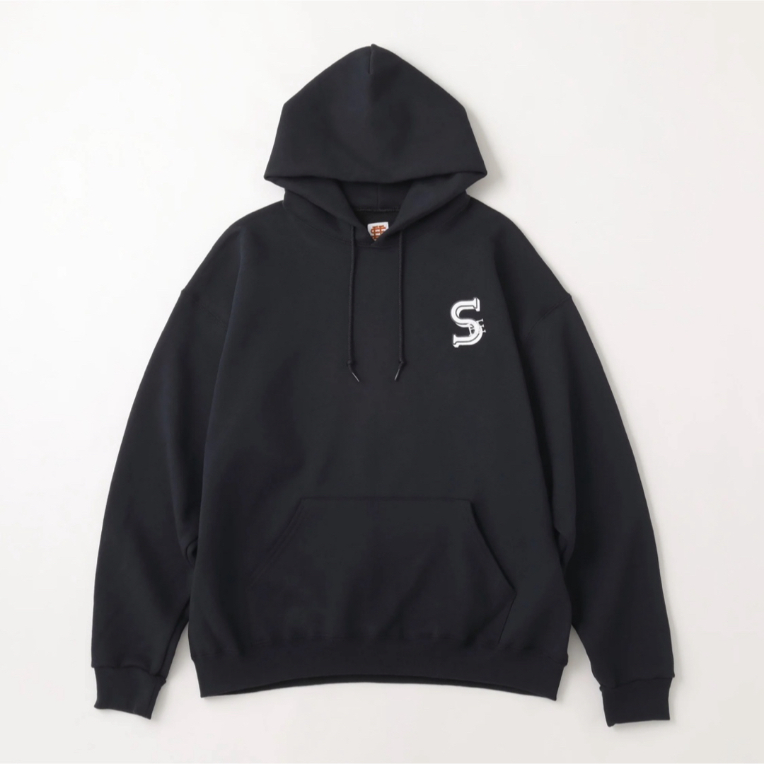 【新品未使用】SEE SEE FONT LOGO HOODIE パーカー 黒パーカー