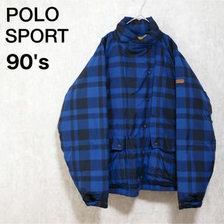 ポロラルフローレン(POLO RALPH LAUREN)のPOLO SPORTS チェック柄 ラグランスリーブダウンジャケット(ダウンジャケット)