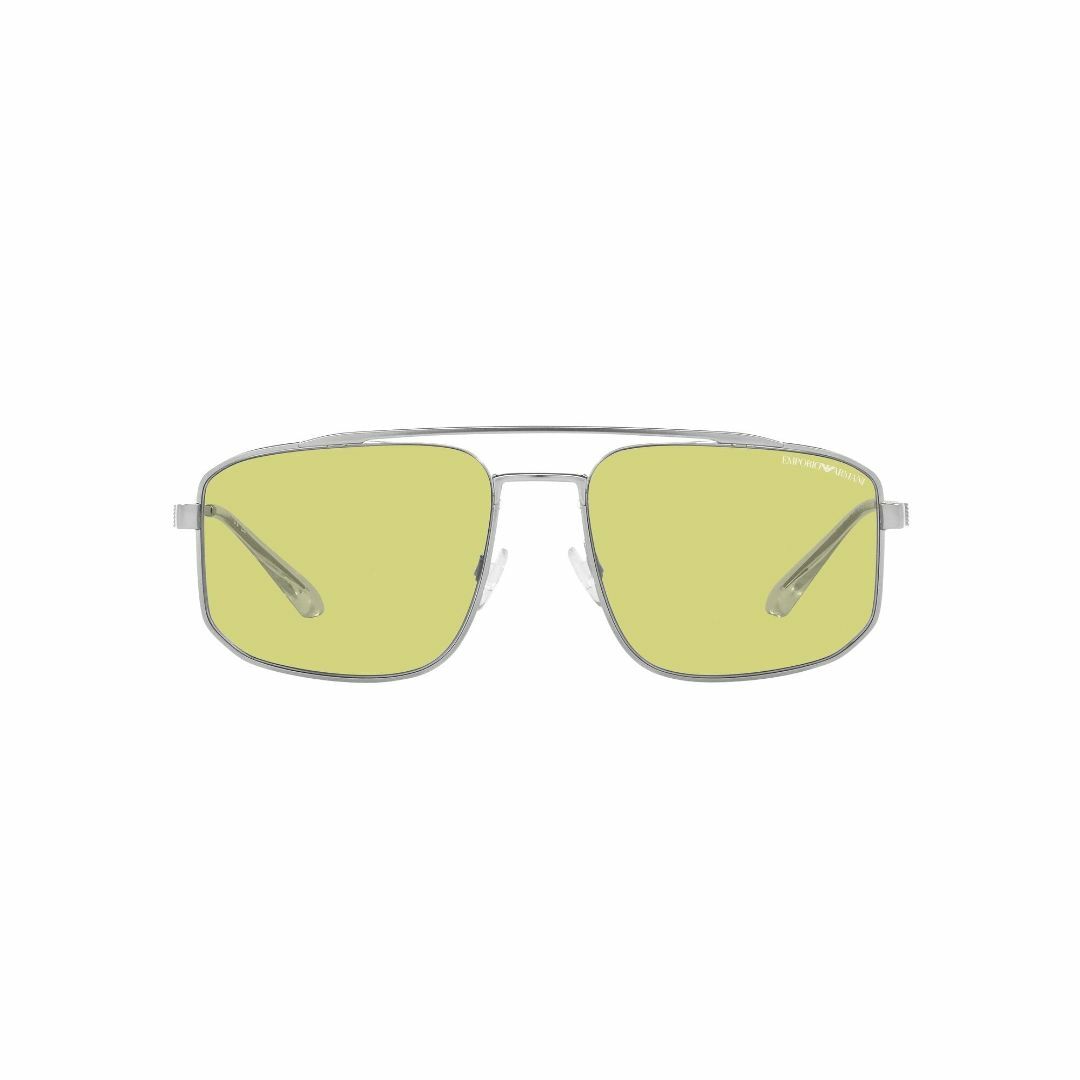 メンズ【色: MATTE SILVER Frame / GREEN Lens】エンポリ