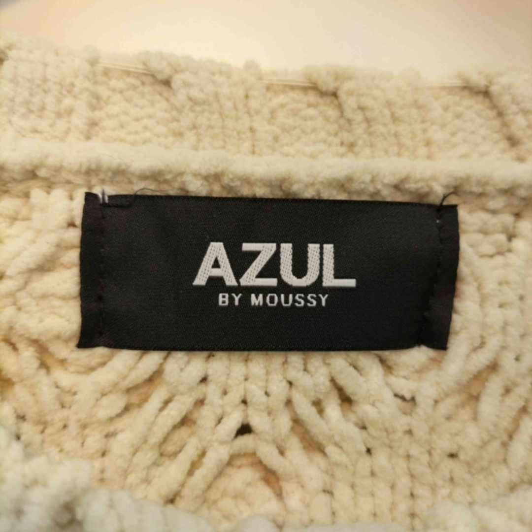 AZUL by moussy(アズールバイマウジー)のAZUL by moussy(アズールバイマウジー) シェニールケーブルニット レディースのトップス(ニット/セーター)の商品写真