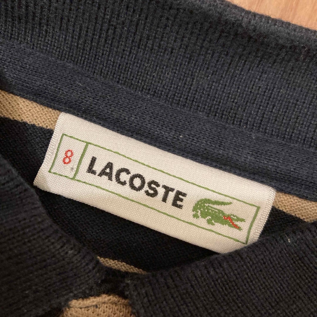 LACOSTE(ラコステ)の値下げ♪ラコステ　サイズ8 長袖ポロシャツ キッズ/ベビー/マタニティのキッズ服男の子用(90cm~)(Tシャツ/カットソー)の商品写真