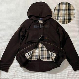 バーバリー(BURBERRY)の極美品✨BURBERRY  ライナー付　ダッフル ニットジャケット 2way(その他)