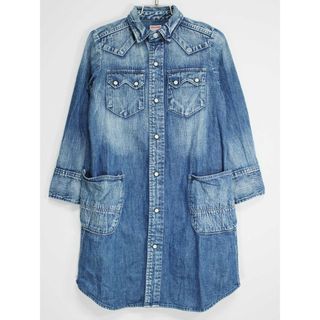 [デニム＆ダンガリー/DENIM DUNGAREE/D＆D]120cm 長袖ワンピース インディゴブルー【中古】子供服 キッズ kids 女の子 秋冬 229032(ワンピース)