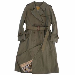 バーバリー(BURBERRY)の美品 Vintage バーバリー Burberrys コート トレンチコート 裏チェック ライナー付き アウター レディース 9AB2(M相当) オリーブカーキ(トレンチコート)