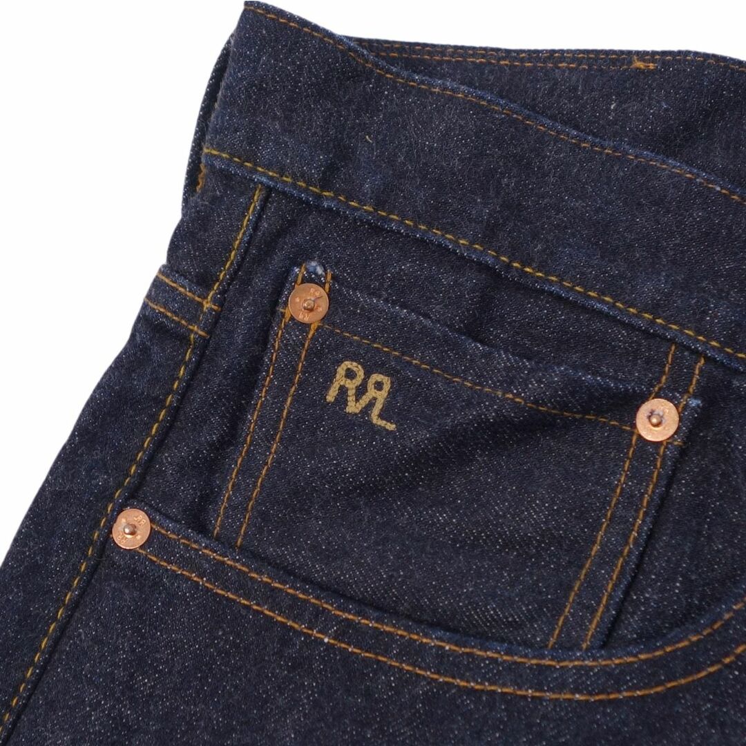 RRL(ダブルアールエル)の美品 ダブルアールエル RRL Ralph Lauren パンツ デニムパンツ ジーンズ セルビッチ ボタンフライ ボトムス メンズ 赤耳 38/32 インディゴブルー メンズのパンツ(デニム/ジーンズ)の商品写真