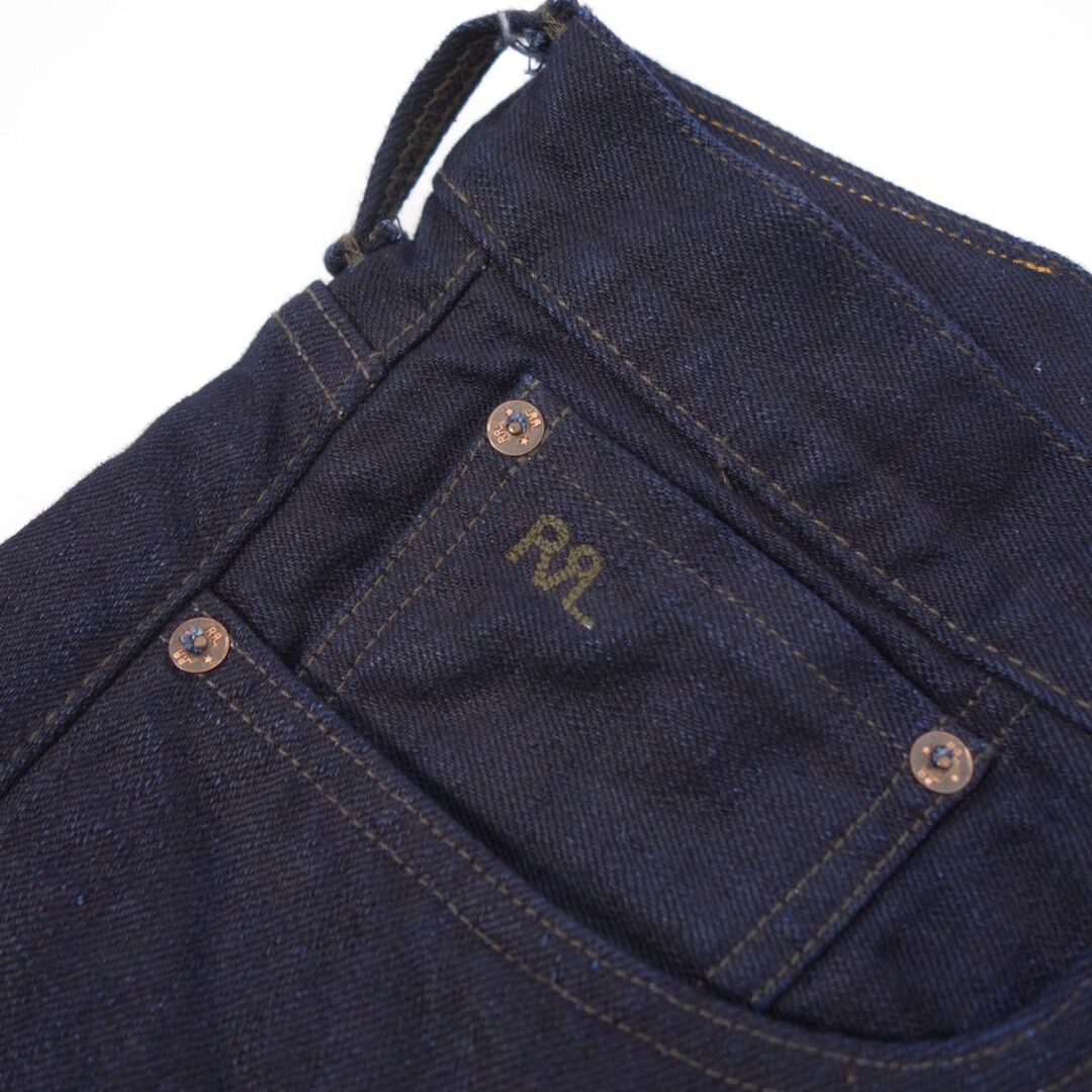 RRL(ダブルアールエル)の美品 ダブルアールエル RRL Ralph Lauren パンツ デニムパンツ ジーンズ セルビッチ ボタンフライ ボトムス メンズ 36/32 赤耳 インディゴブルー メンズのパンツ(デニム/ジーンズ)の商品写真