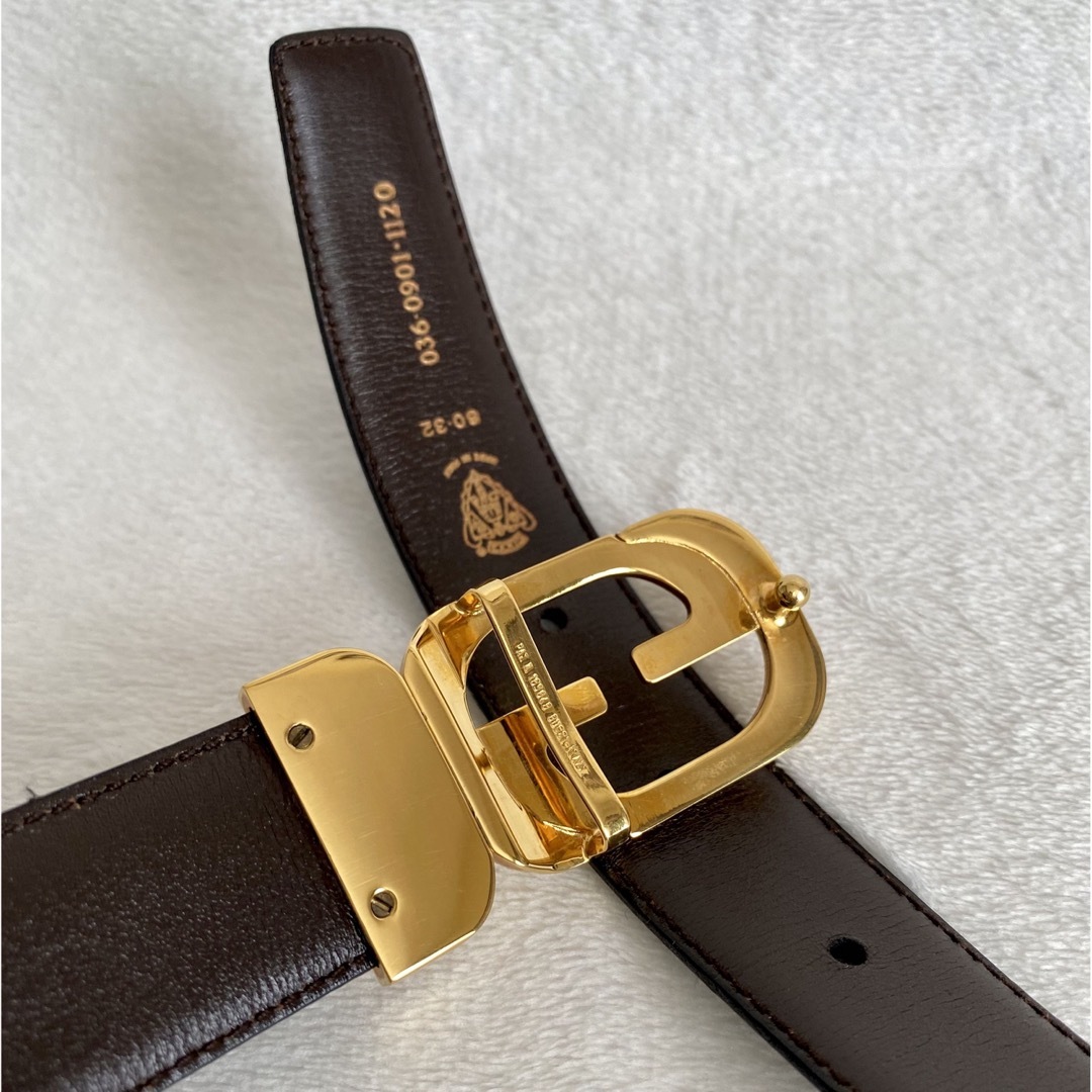 Gucci(グッチ)のGUCCI グッチ オールドグッチ GGバックル ベルト レザー 革 ブラック レディースのファッション小物(ベルト)の商品写真