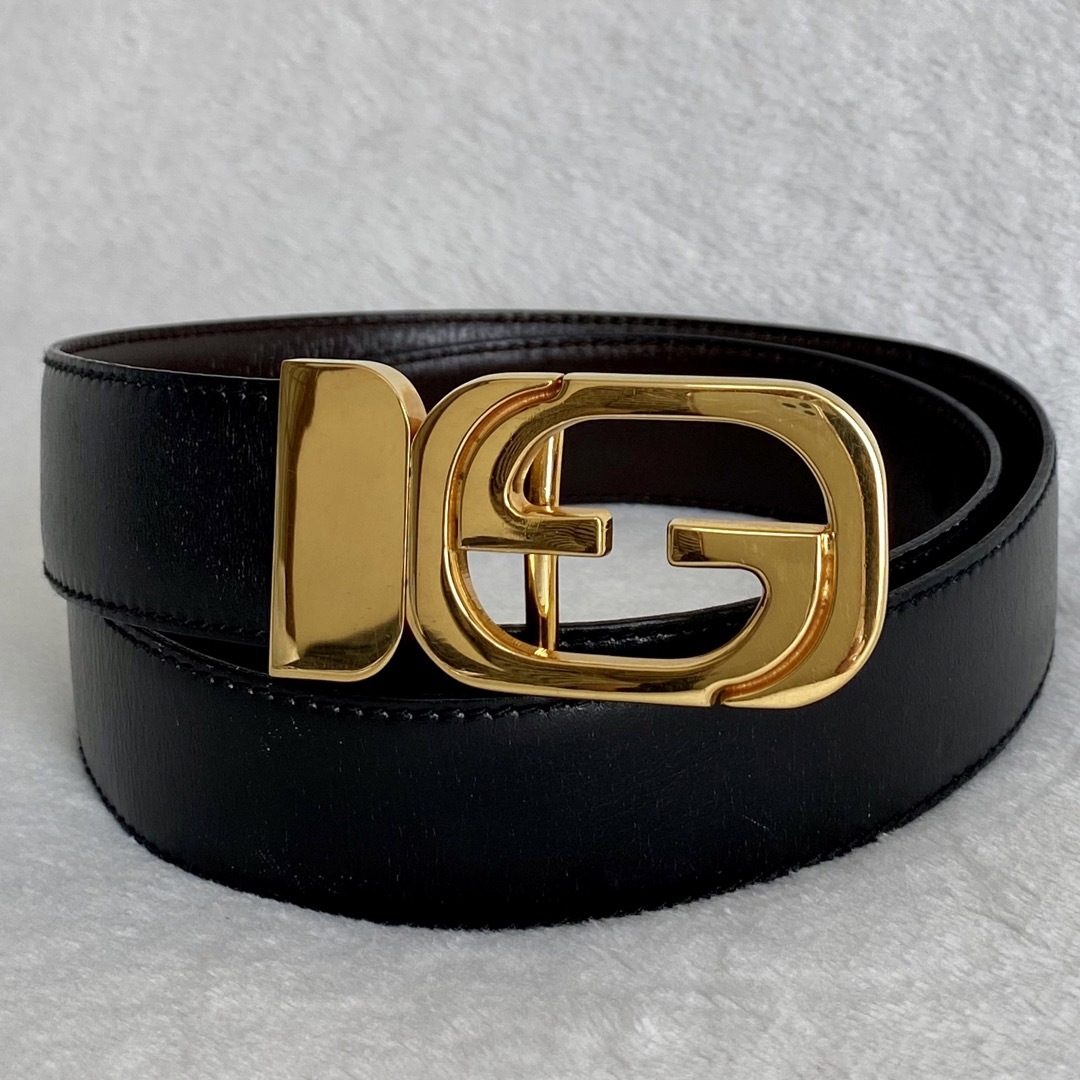 GUCCI グッチ オールドグッチ GGバックル ベルト レザー 革 ブラック GUCCI グッチ オールドグッチ GGバックル ベルト レザー 革 ブラック
