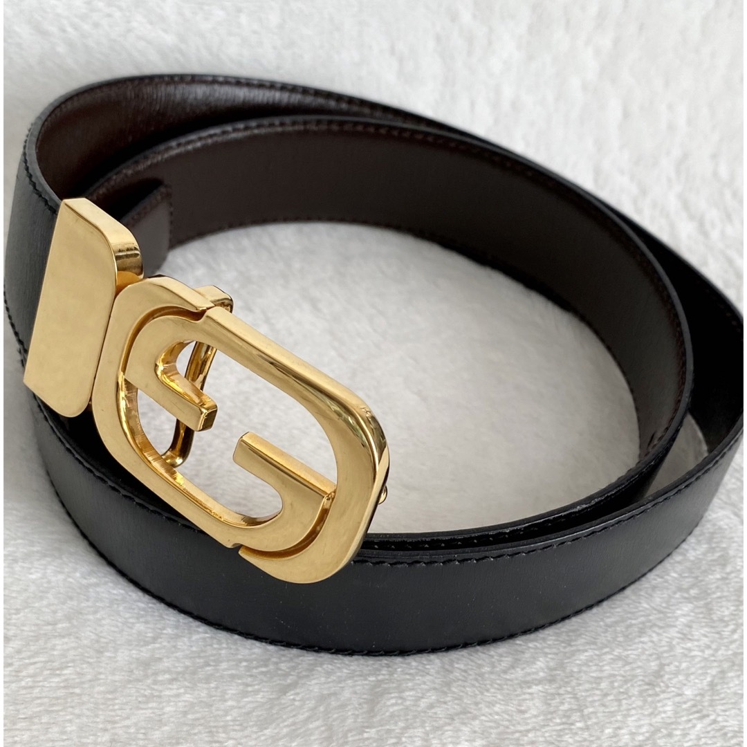 GUCCI グッチ オールドグッチ GGバックル ベルト レザー 革 ブラック GUCCI グッチ オールドグッチ GGバックル ベルト レザー 革 ブラック