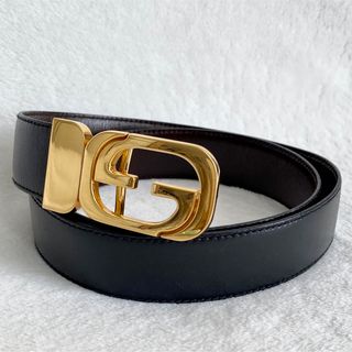 グッチ(Gucci)のGUCCI グッチ オールドグッチ GGバックル ベルト レザー 革 ブラック(ベルト)