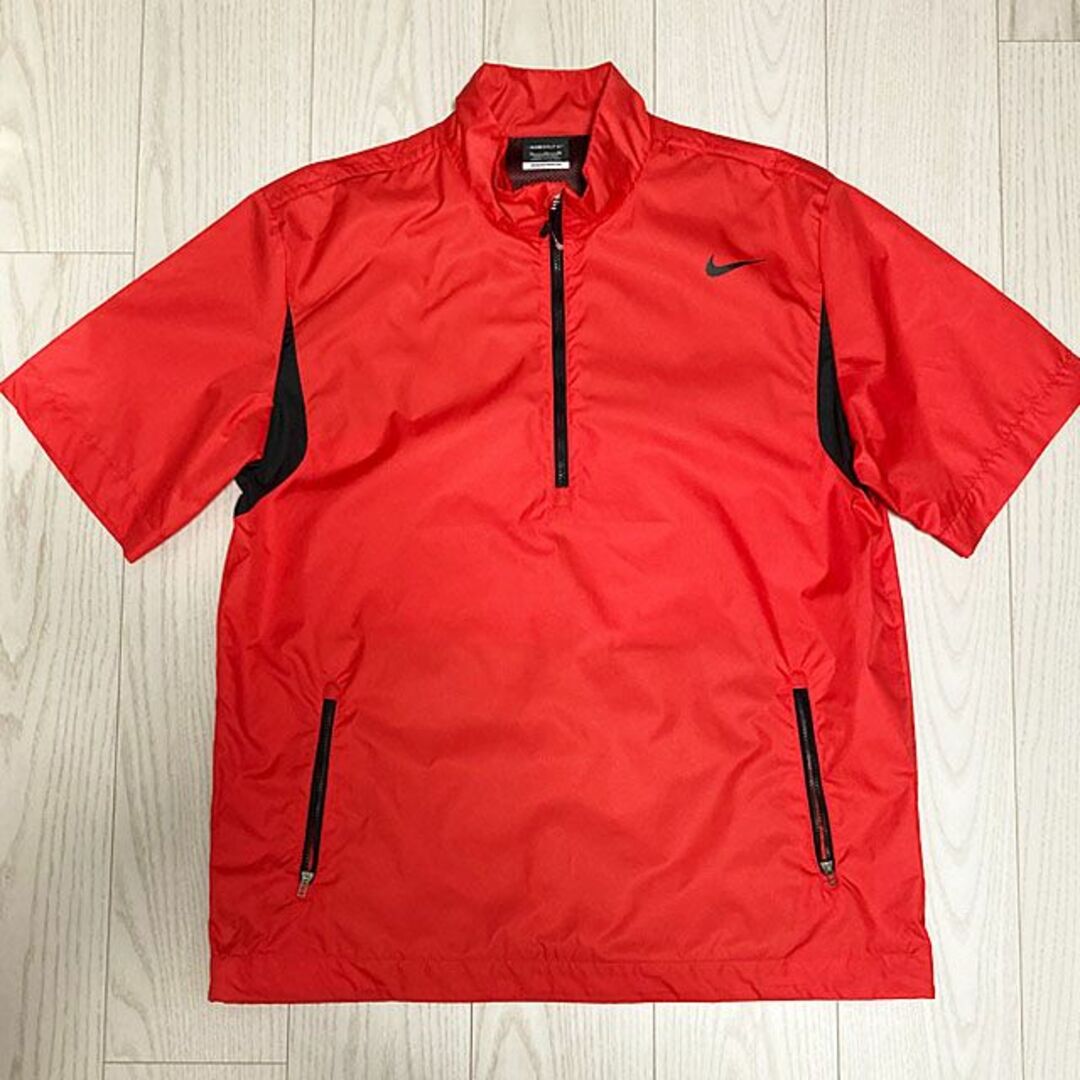 NIKE(ナイキ)のNIKE ハーフジップ ナイロン ジャケット RED ☆未使用品 メンズのジャケット/アウター(ナイロンジャケット)の商品写真