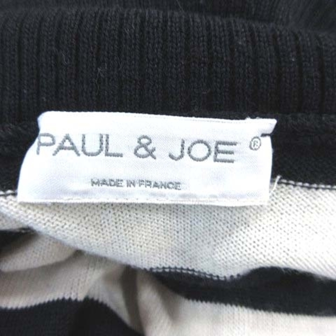 PAUL & JOE(ポールアンドジョー)のポール＆ジョー ニット カットソー 半袖 タートルネック ボーダー リボン 紺 レディースのトップス(ニット/セーター)の商品写真