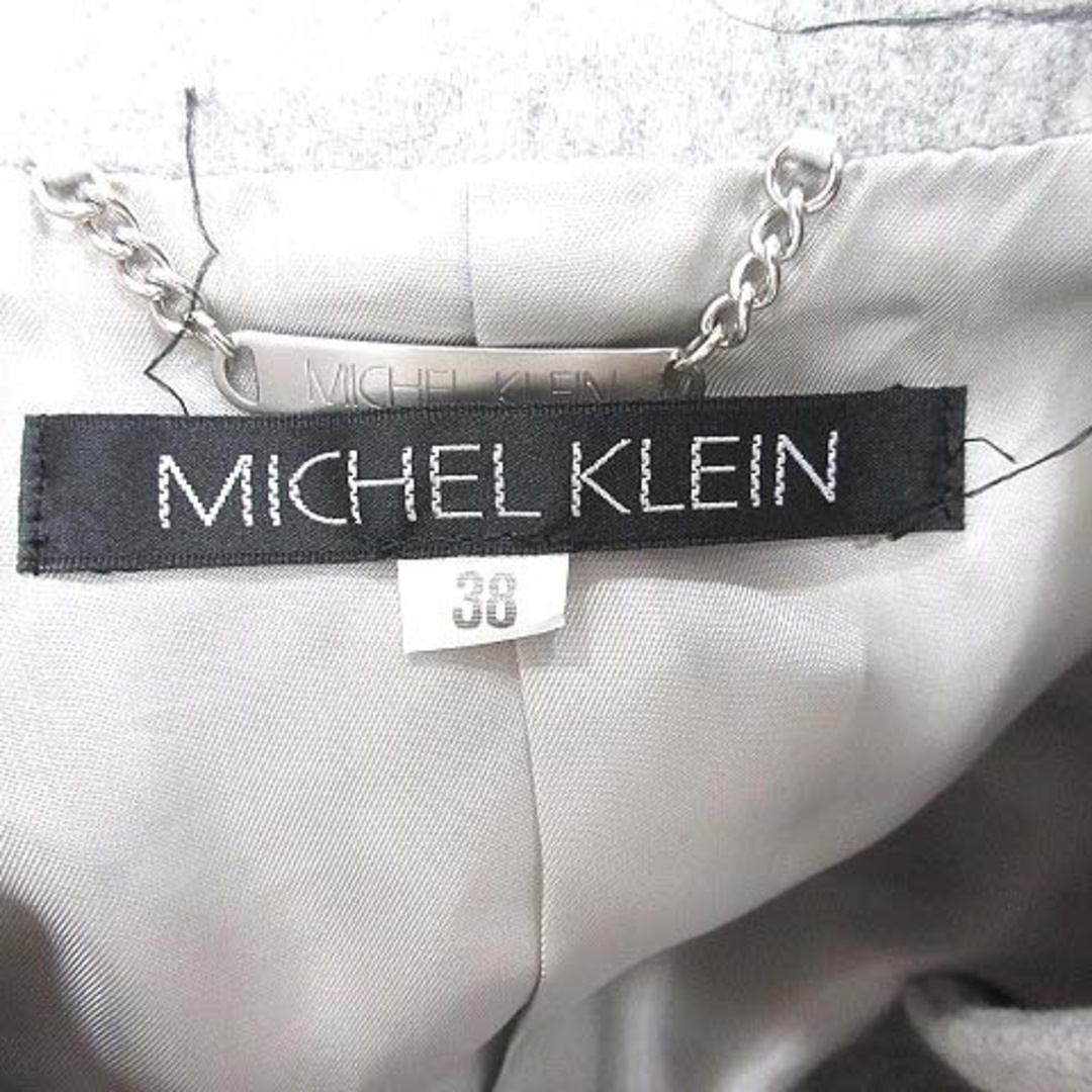 MICHEL KLEIN(ミッシェルクラン)のミッシェルクラン コート ショート丈 スタンドカラー ウール 38 ライトグレー レディースのジャケット/アウター(その他)の商品写真
