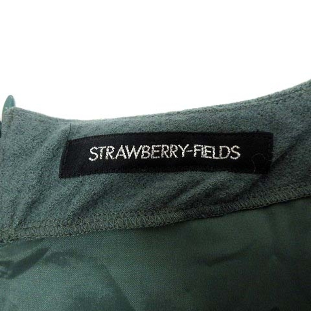 STRAWBERRY-FIELDS(ストロベリーフィールズ)のストロベリーフィールズ ワンピース ひざ丈 七分袖 ウール 緑 グリーン /YK レディースのワンピース(ひざ丈ワンピース)の商品写真