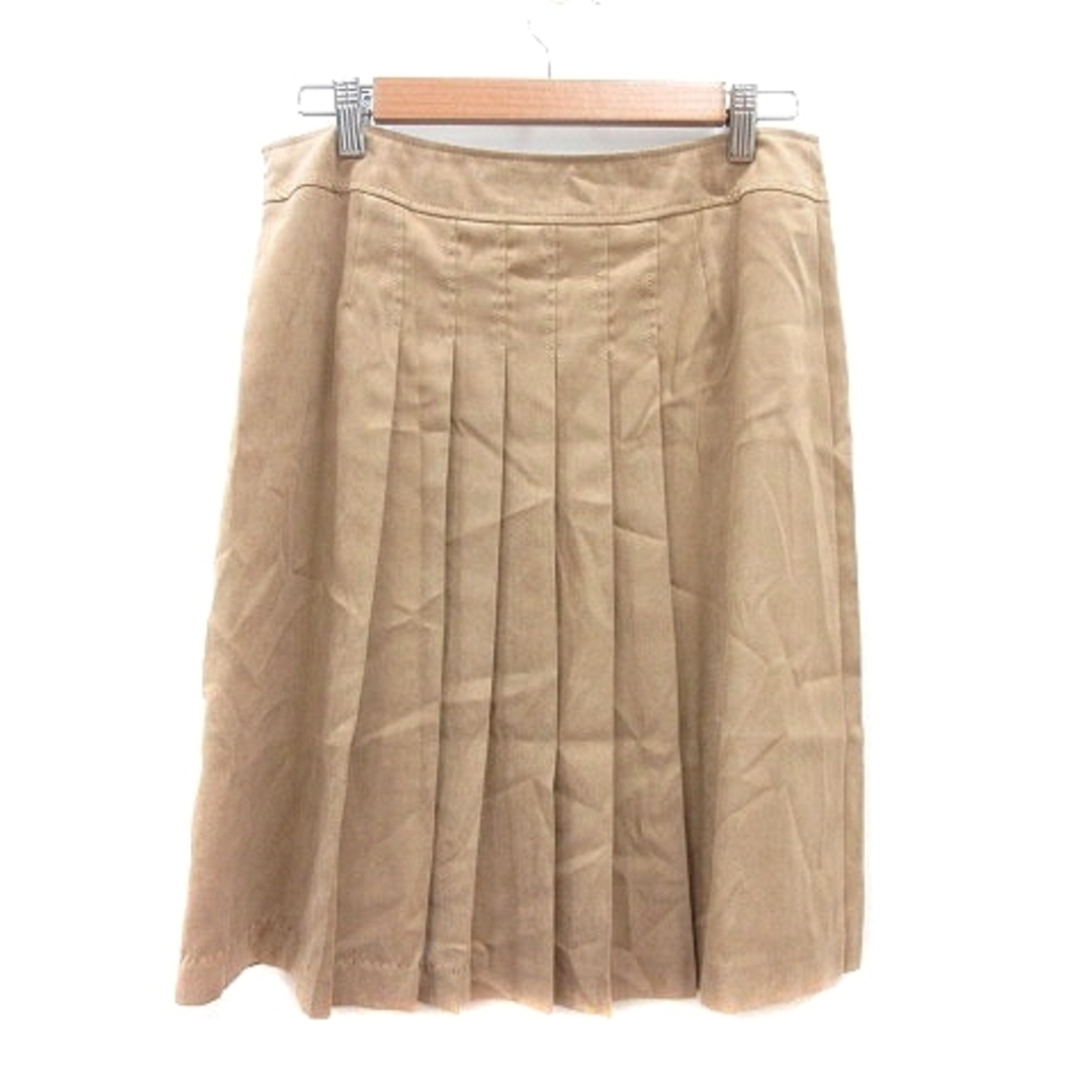 自由区(ジユウク)の自由区 オンワード樫山 プリーツスカート ひざ丈 42 ベージュ レディースのスカート(ひざ丈スカート)の商品写真