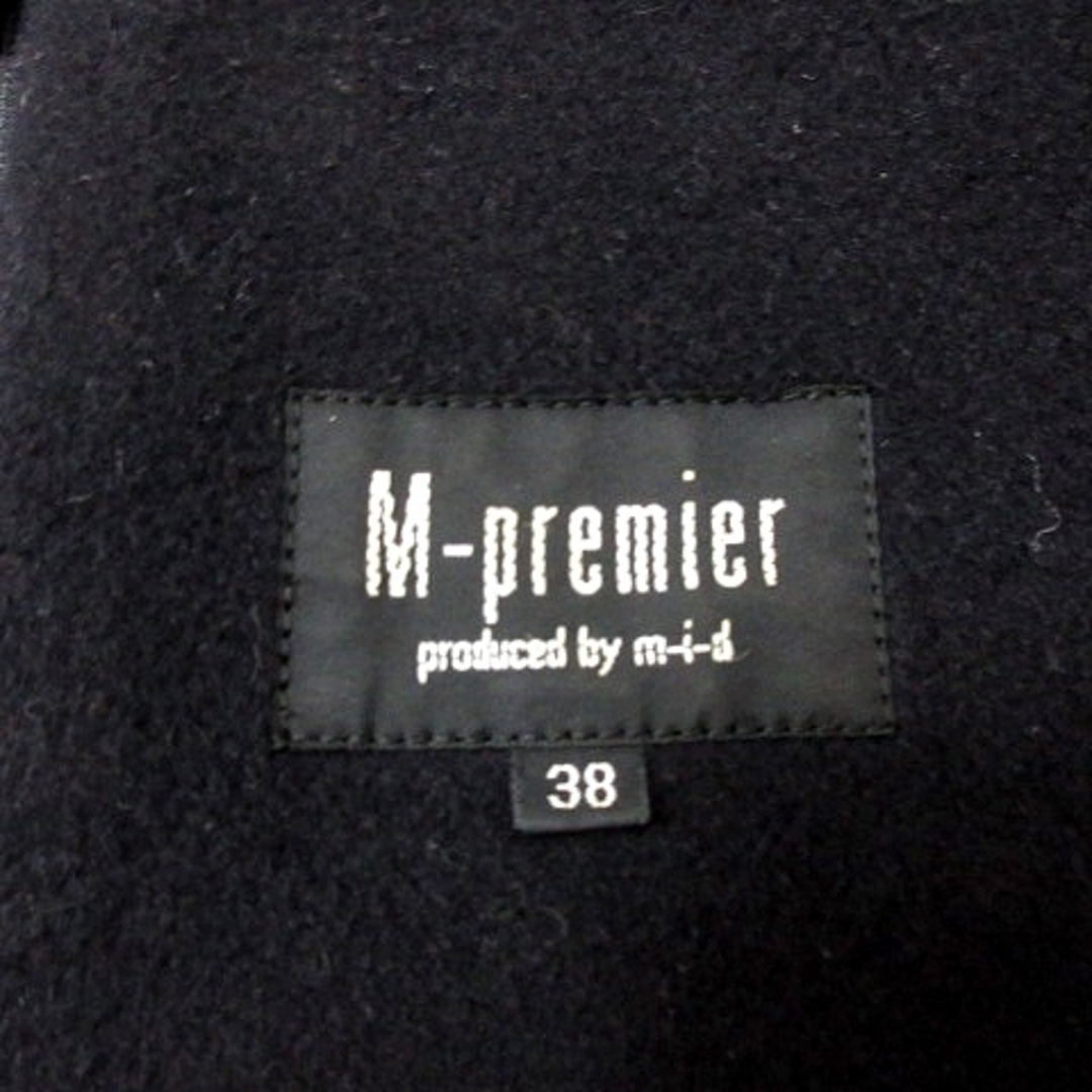 M-premier(エムプルミエ)のエムプルミエ ワンピース ひざ丈 ノースリーブ アンゴラ 38 黒 ブラック レディースのワンピース(ひざ丈ワンピース)の商品写真