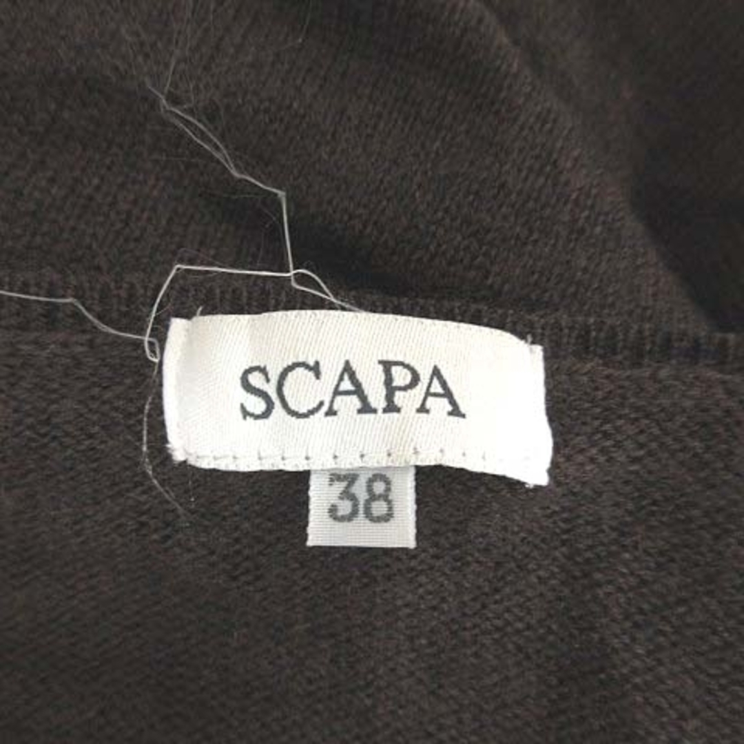 SCAPA(スキャパ)のスキャパ ニット セーター 長袖 Vネック タック ウール 38 茶 ブラウン レディースのトップス(ニット/セーター)の商品写真