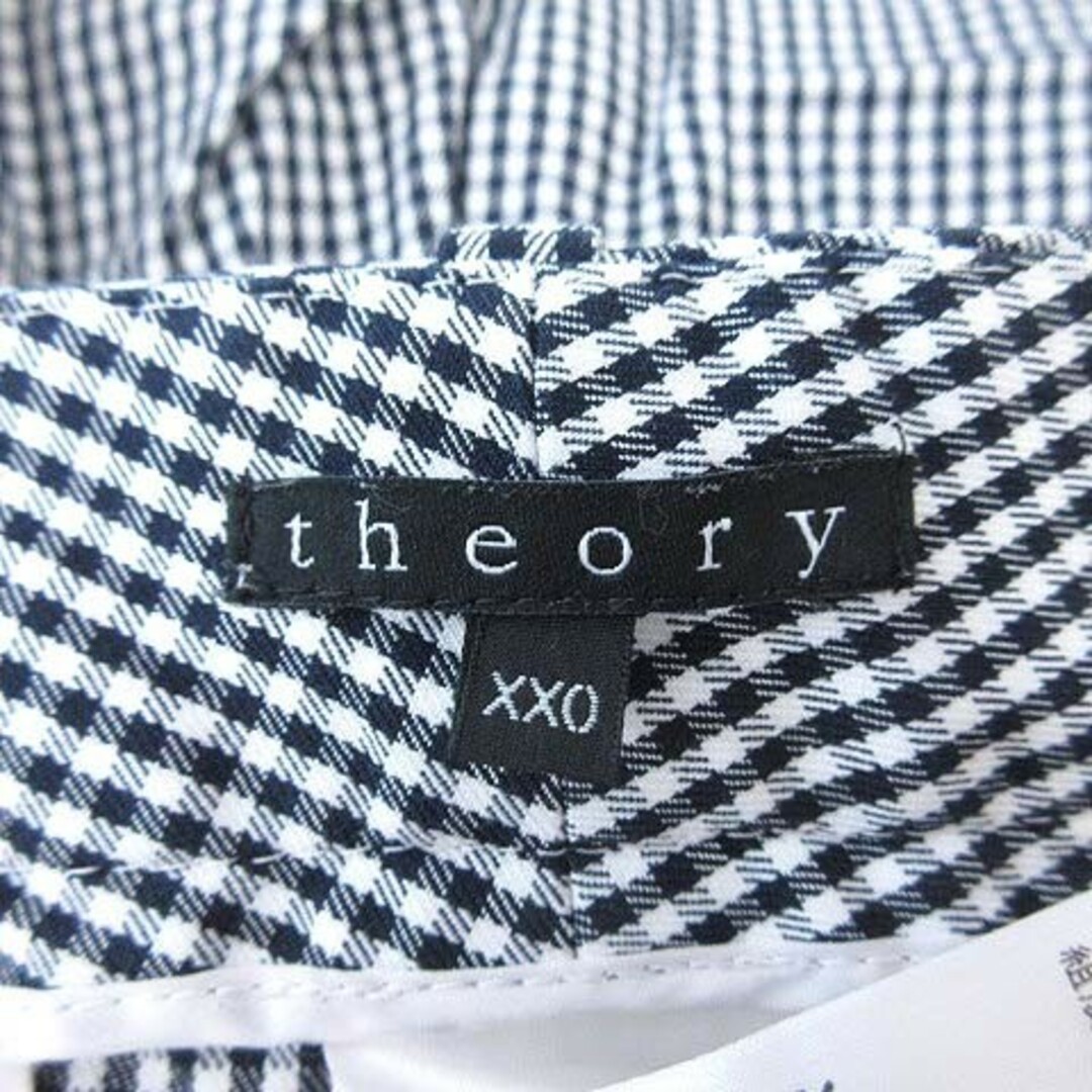 theory(セオリー)のセオリー クロップドパンツ ギンガムチェック XX0 黒 ブラック 白 ホワイト レディースのパンツ(その他)の商品写真