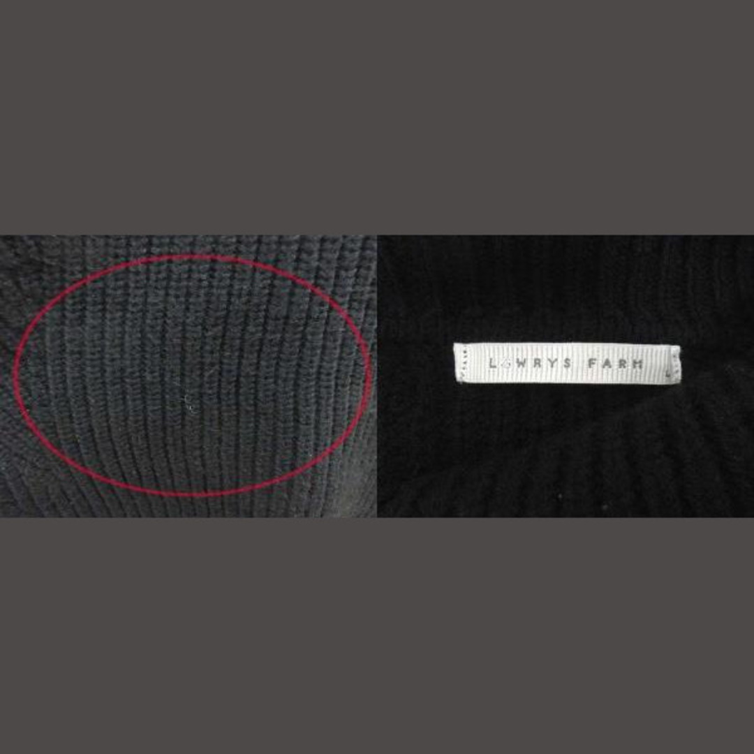 LOWRYS FARM(ローリーズファーム)のLOWRYS FARM ニット セーター オフタートル 長袖 L 黒 ブラック レディースのトップス(ニット/セーター)の商品写真