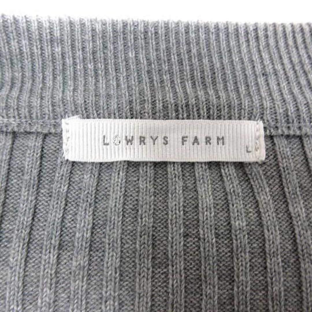 LOWRYS FARM(ローリーズファーム)のLOWRYS FARM ニット カットソー ボートネック 長袖 L グレー レディースのトップス(ニット/セーター)の商品写真