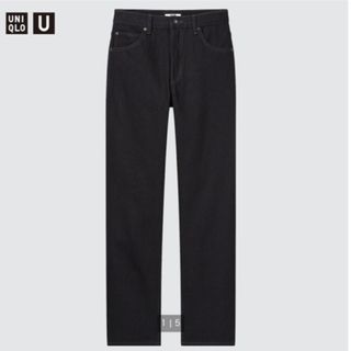 ユニクロ(UNIQLO)の【美品】UNIQLO レギュラーフィットストレートハイライズジーンズ(デニム/ジーンズ)